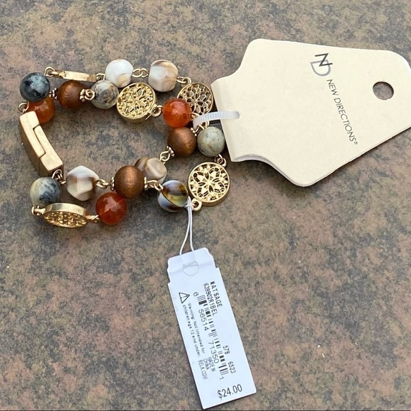 NWT NEW DIRECTIONS MULTI STONE BRACELET SET - Picture 3 of 5